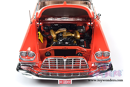 Auto World - American Muscle | Chrysler 300C 60th Anniversary (1957, 1/18 scale diecast model car, Gauguin Red) AMM1110