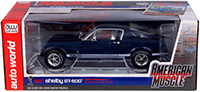 Show product details for Auto World American Muscle - Hemmings Muscle Machines Ford Shelby Mustang GT 500, 50th Anniversary Hard Top (1969, 1/18 scale diecast model car, Metallic Blue) AMM1111