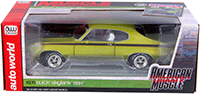 Show product details for Auto World American Muscle - Hemmings Muscle Machines | 1971 Buick® Skylark™ GSX™ Hard Top (1971, 1/18 scale diecast model car, Limemist Green) AMM1121
