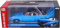 Show product details for Auto World - American Muscle | Plymouth Superbird Hard Top Looney Tunes™ (1970, 1/18 scale diecast model car, Petty Blue) AMM1137