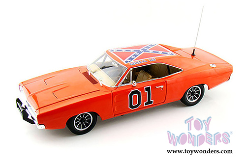 Auto World Silver Screen Machines - The Dukes of Hazzard General Lee Dodge Charger #01 (1969, 1/18 scale diecast model car, Orange) AMM964/6