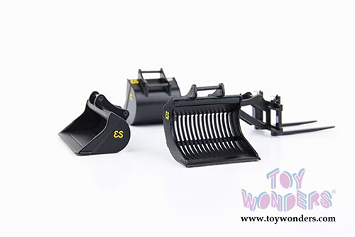 AT Collections - Eurosteel Excavator Accessory Set (1/32 scale diecast model car, Black) AT3200104