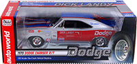 Show product details for Auto World - Dodge Charger R/T - Dick Landy (1970, 1/18 scale diecast model car, Gray, red and blue stripes) AW238