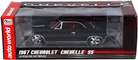 Show product details for Auto World - Chevy Chevelle SS Hard Top (1967, 1/24 scale diecast model car, Tuxedo Black) AW24006