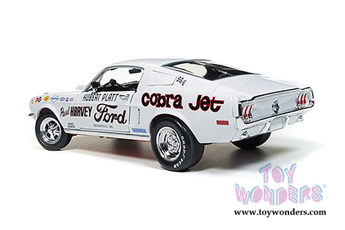 Auto World - Ford Mustang S/S Cobra Jet Hubert Platt Hard Top Class of  '68 50th Anniversary (1968, 1/18 scale diecast model car, White) AW247