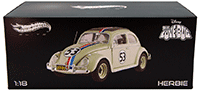 Show product details for Mattel Hot Wheels Elite The Love Bug - Volkswagen Herbie #53 (1962, 1/18 scale diecast model car) BCJ94