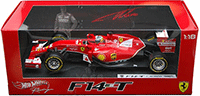 Show product details for Mattel Hot Wheels Racing - Ferrari F2014 F. Alonso #14 (2014, 1/18 scale diecast model car, Red) BLY67