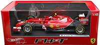 Show product details for Mattel Hot Wheels Racing - Ferrari F2014 K. Raikkonen #7 (2014, 1/18 scale diecast model car, Red) BLY68