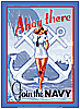Show product details for Tin Sign: Ahoy There Join the Navy - Navy Girl sign C403