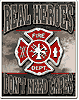 Tin Sign: Real Heroes - Fire Dept sign CD1778