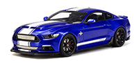 Show product details for GT Spirit - Ford Mustang Shelby® Super Snake (2017, 1/18 scale resin model car, Deep Impact Blue) GT204