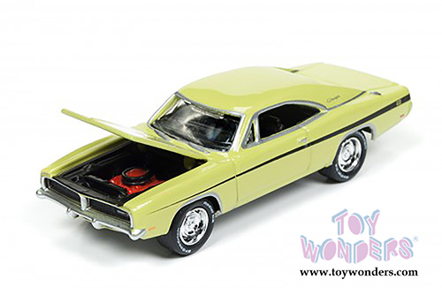 Auto World Silver Screen Machines - Muscle Cars U.S.A. | Dirty Mary Crazy Larry Dodge Charger R/T Hard Top (1958, 1/64 scale diecast model car, Citron Yella w/Black) JLCP6000/24