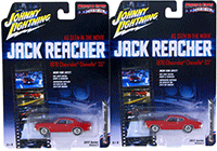 Show product details for Round 2 Johnny Lightning -  Muscle Cars U.S.A. | Jack Reacher Chevrolet Chevelle SS Hard Top (1958, 1/64 scale diecast model car, Red w/Black) JLCP6002/24