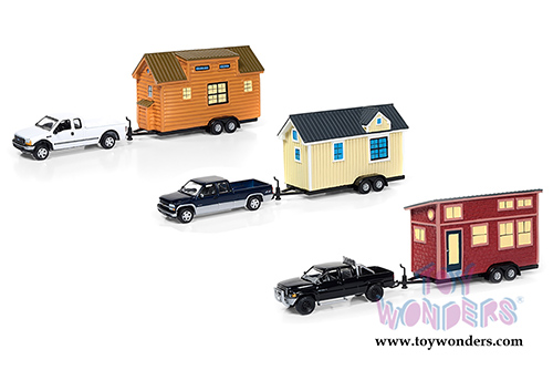 Round 2 Johnny Lightning - Tiny Houses Release 1 set A (1/64 scale diecast model car, Asstd.) JLTH001/24A