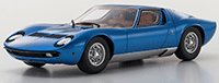 Show product details for Kyosho Samurai - Lamborghini Miura P 400 S Coupe (1/18 scale resin model car, Blue) KSR18506BL