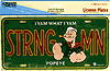 Show product details for License Plate: Popeye Strng MN Sign L12039