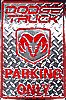 Show product details for Tin Sign: Dodge Truck Parking Only Diamond Sign M391