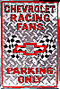 Tin Sign: Chevrolet Racing Fans Parking Only Diamond Sign M455