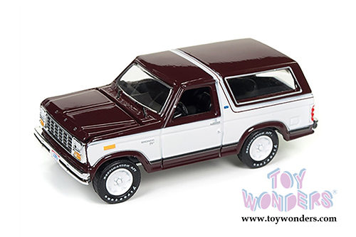 Round 2 Racing Champions Mint - Ford Bronco (1980, 1/64 scale diecast model car, Maroon/White) RC006/24B