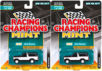 Show product details for Round 2 Racing Champions Mint - Ford Bronco (1980, 1/64 scale diecast model car, Maroon/White) RC006/24B