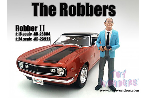 American Diorama Figurine - The Robbers - Robber II (1/24 scale, Turquoise and Grey) 23922