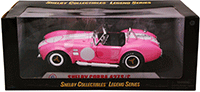 Show product details for Shelby - Shelby Cobra 427 S/C Convertible (1965, 1/18 scale diecast model car, Pink w/ White Stripes) SC114