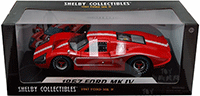 Show product details for Shelby - Ford GT MK IV Hard Top (1967, 1/18 scale diecast model car, Red/w White stripes) SC420R