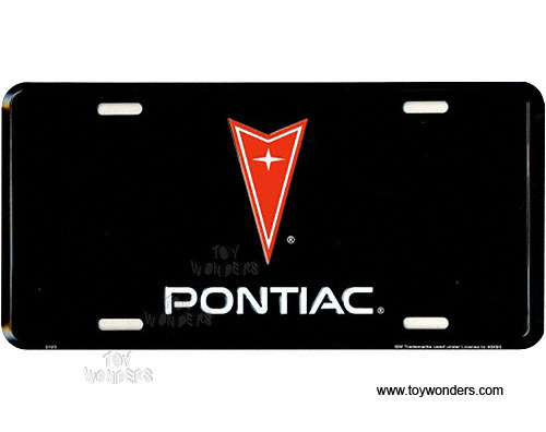 License Plate: Pontiac Black Sign SLAP2