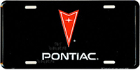 License Plate: Pontiac Black Sign SLAP2