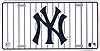 License Plate: New York Yankees Baseball Black Strips Sign SLB703