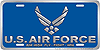 Show product details for License Plate: United States Air Force Blue Sign SLMAF