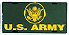 License Plate: United States Army Green Sign SLMA