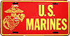 License Plate: US Marines Red Sign SLMM