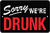 Metal Sign: Sorry We're Drunk Sign SPSBR22
