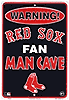 Show product details for Metal Sign: Boston Red Sox Man Cave Sign SPSBRS