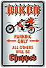 Metal Sign: Biker Parking Only Sign SPSCF2
