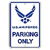 Show product details for Metal Sign: United States Air Force Parking Only Sign SPSMAF