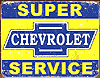 Show product details for Tin Sign: Super Chevy Service TD1355
