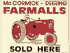 Tin Sign: Mc Cormick Deering Farmall H Tractor sign TD26