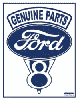 Show product details for Tin sign: Ford V-8 Genuine Parts sign T11
